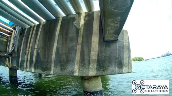 Underside of a jetty pier structure